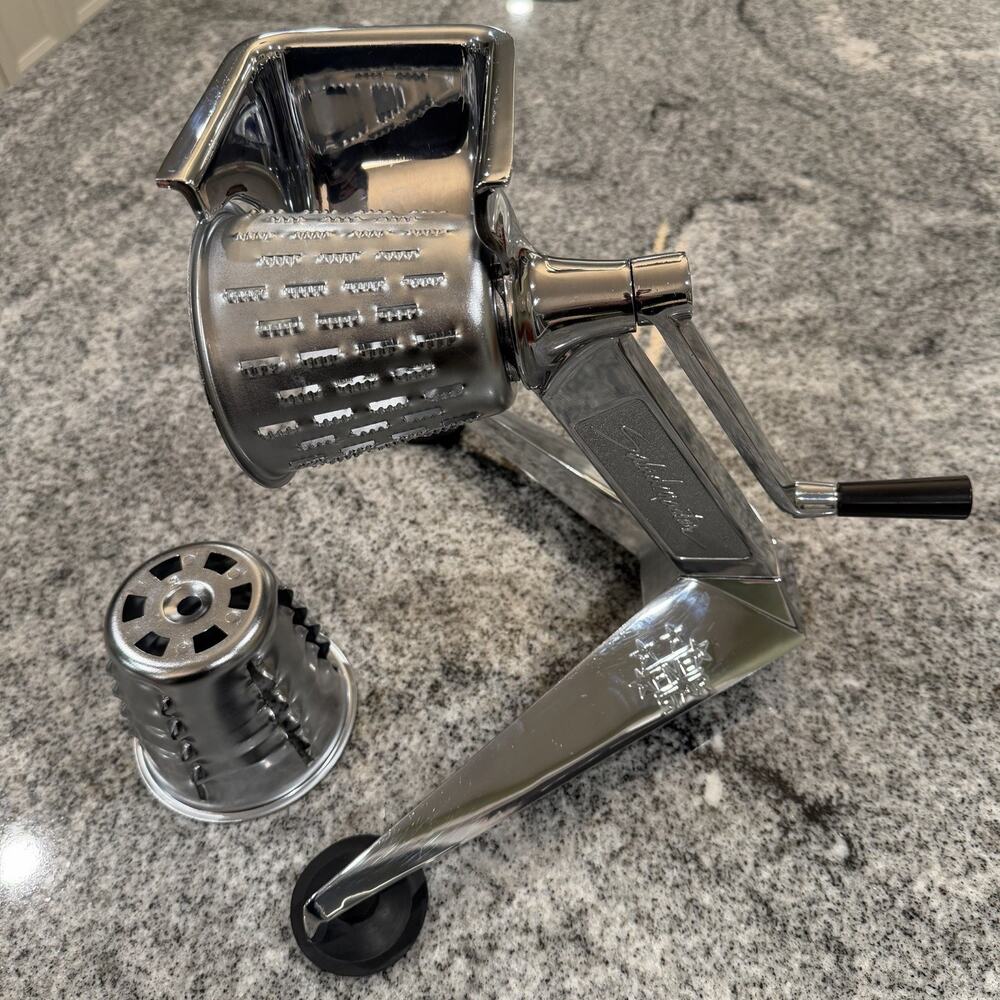 VINTAGE Saladmaster Five Star Food Processor Chopper Shredder Slicer w/ 2 Cones